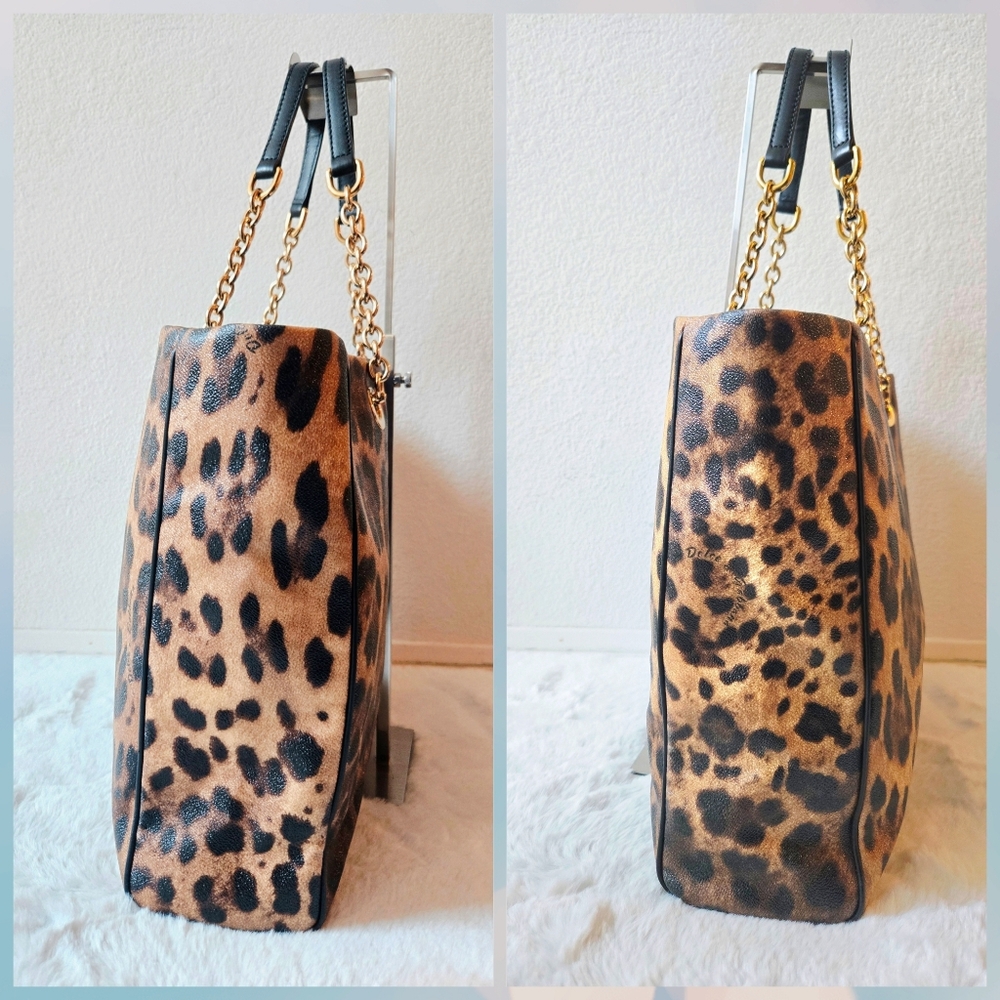 Dolce and Gabbana Leopard Print Shopping Tote Bag and Wallet Organizer Set - Picture 7 of 16